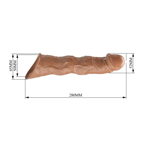 Pretty Love Extension Penis Sleeve with Modular Length Blocks Brown - 28 cm Pretty Love