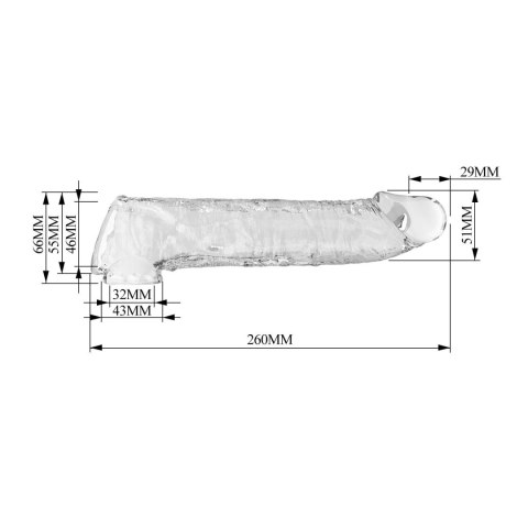 Pretty Love Extension Penis Sleeve with Modular Length Blocks - Clear - 26 cm Pretty Love