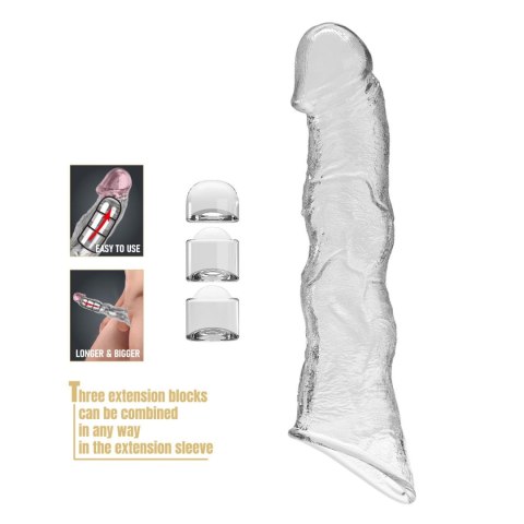 Nakładka  przedłużająca penisa - 28 cm - Przezroczysta Pretty Love