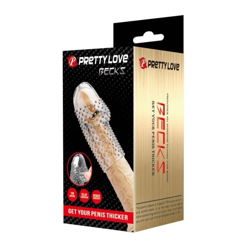 Pretty Love Penis Sleeve - Becks (Clear) Pretty Love
