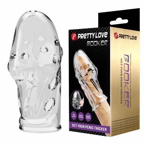 Pretty Love Penis Sleeve - Booker (Clear) Pretty Love