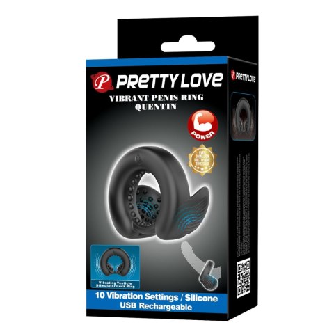 Pretty Love Quentin Vibrating Silicone Cock Ring Pretty Love