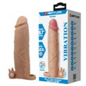 Pretty Love Xerxes - Penis Sleeve with Vibrating Ring, Flesh Color, 22 cm Pretty Love