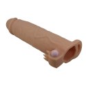 Pretty Love Xerxes - Penis Sleeve with Vibrating Ring, Flesh Color, 22 cm Pretty Love