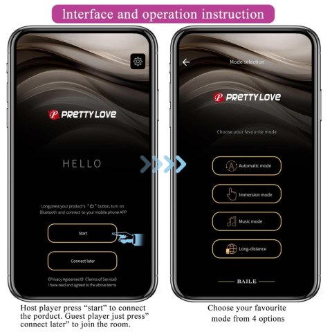 PRETTY LOVE - Klay, 10 vibration functions 10 thrusting settings Mobile APP remote control Pretty Love
