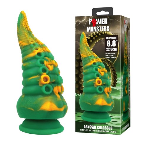Power Monsters Abyssal Colossus - 22.5 cm Rippled Monster Silicone Dildo Power