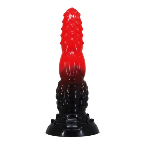 Power Monsters Fire Dragon - 24.5 cm Rippled Monster Silicone Dildo Power