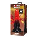 Power Monsters Fire Dragon - 24.5 cm Rippled Monster Silicone Dildo Power