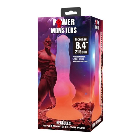 Power Monsters Hercules - 21.5 cm Rippled Monster Silicone Dildo Power