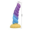 Power Monsters Unicorn - 22 cm Rippled Monster Silicone Dildo Power