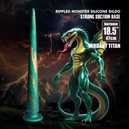 Power Monsters Verdant Titan - 47 cm Rippled Monster Silicone Dildo Power