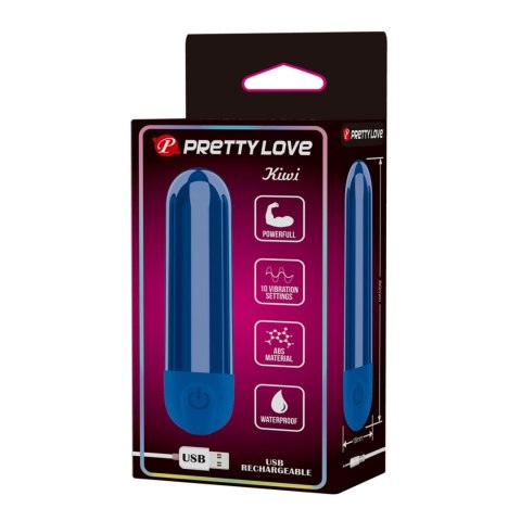 Kompaktowy wibrator typu bullet - Blue Pretty Love