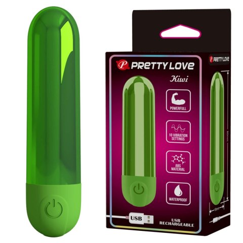 Pretty Love Kiwi - Rechargeable Bullet Vibrator - Green Pretty Love