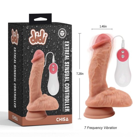 Extreal Sensual Controller Vibrating Dildo Flesh Didi