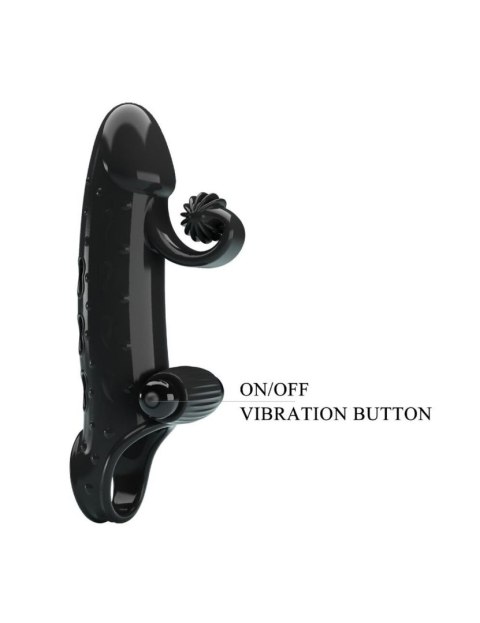 PRETTY LOVE - ROMANCE - VIBRATING PENIS SLEEVE BLACK Romance