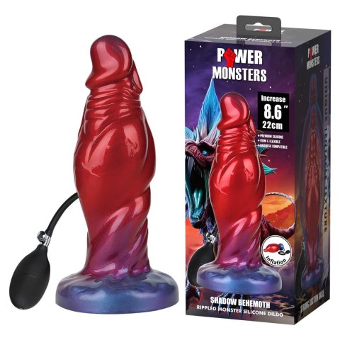 Power Monsters Shadow Behemoth - 22 cm Rippled Monster Silicone Dildo Power