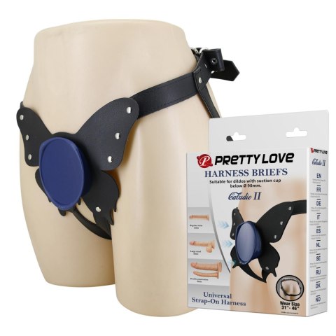Pretty Love Caldric II Black & Blue Universal Harness Briefs Pretty Love