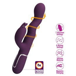 Pretty Love Laursen Dark Purple Waving & Vibrating Rabbit Vibrator Pretty Love