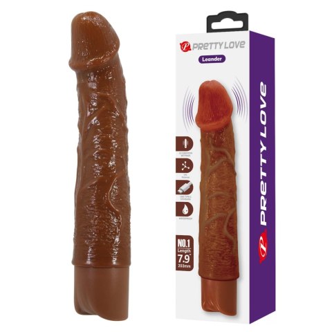Pretty Love Leander Realistic Vibrating Dildo (Brown Edition) Pretty Love