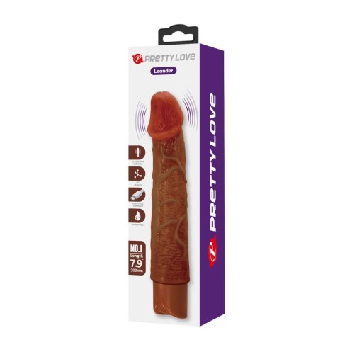 Pretty Love Leander Realistic Vibrating Dildo (Brown Edition) Pretty Love