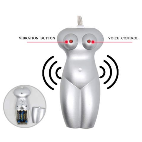 BAILE - Masturbator toy, TPR, double vibrating egg with voice, 3AAA batteries BAILE