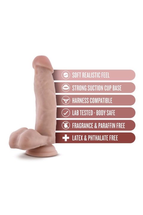 DR. SKIN DR. MARK 7 INCH DILDO WITH BALLS BEIGE Blush