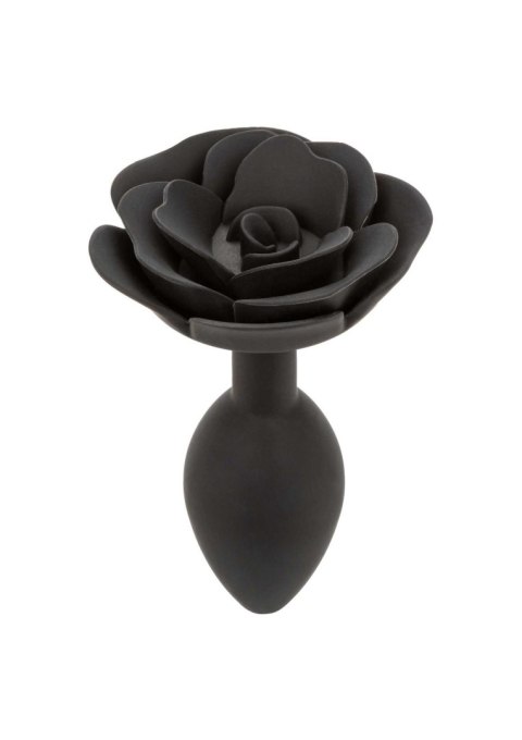 Large Rose Anal Plug Black CalExotics