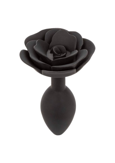 Large Rose Anal Plug Black CalExotics