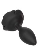 Large Rose Anal Plug Black CalExotics