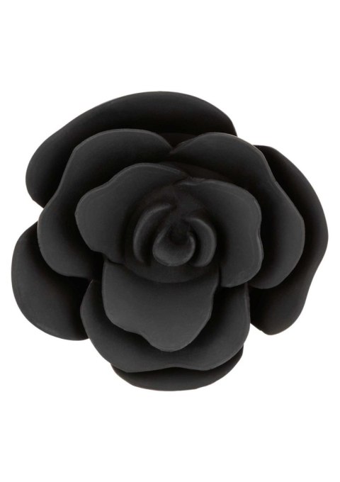 Large Rose Anal Plug Black CalExotics