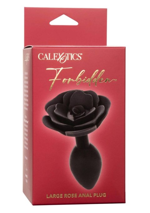 Large Rose Anal Plug Black CalExotics