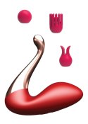 Stymulator - Swan massager, interchangeable heads - USB 9 Functions / APP Mobile B - Series Magic