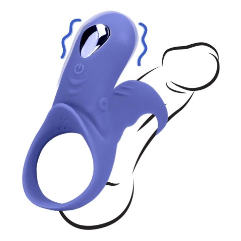 Vibrating Cockring with Clit Stimulation - Tamiya Blue Loveline
