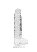 8"" / 20 cm Realistic Dildo With Balls - Transparent RealRock