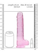 9"" / 23 cm Realistic Dildo With Balls - Pink RealRock