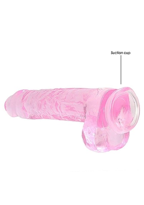9"" / 23 cm Realistic Dildo With Balls - Pink RealRock