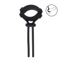 Detachable Wide Adjustable Silicone Lasso Cockring - 5mm - Black Levelz by Shots