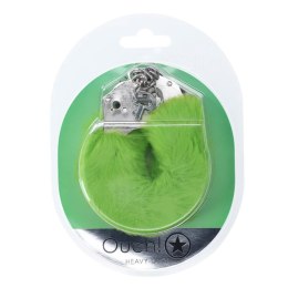 Heavy-duty Fluffy Handcuffs - Green Ouch!