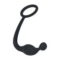 Silicone Cockring with Prostate Stimulator - S - Black Levelz