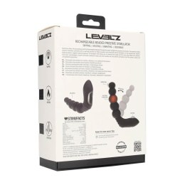 Vibrating Heating Bendable Tapping Beaded Silicone Prostate Stimulator - Black Levelz by Shots