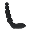 Vibrating Heating Bendable Tapping Beaded Silicone Prostate Stimulator - Black Levelz by Shots