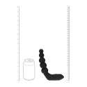 Vibrating Heating Bendable Tapping Beaded Silicone Prostate Stimulator - Black Levelz by Shots