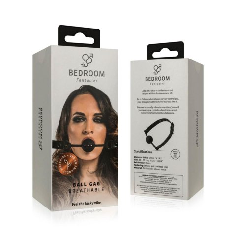 Bedroom Fantasies - Breathable Silicone Ball Gag Black Bedroom Fantasies