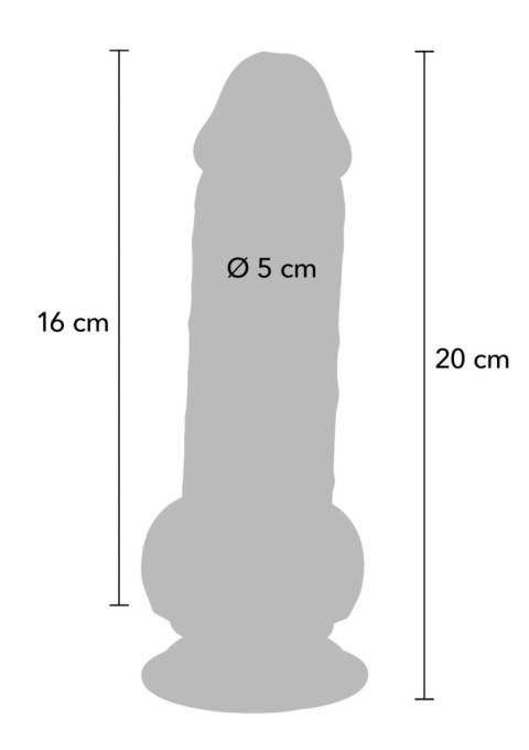Deluxe Dual Density Thick Dildo TPE 20 cm TOYJOY