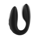 Rosy Gold - C-Shape Vibrator with Luxury Charging Case - Black Rosy Gold