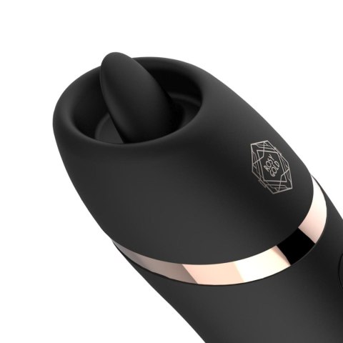 Rosy Gold - Licking Stimulator with Luxury Charging Case - Black Rosy Gold
