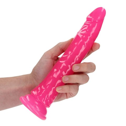 Dildo realistyczne slim z przyssawką RealRock świecące w ciemności 22,5 cm RealRock