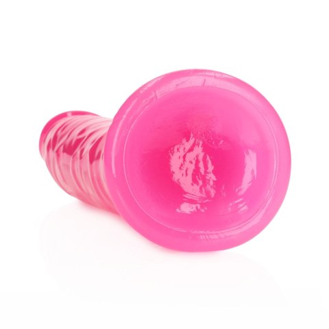 Dildo realistyczne slim z przyssawką RealRock świecące w ciemności 22,5 cm RealRock