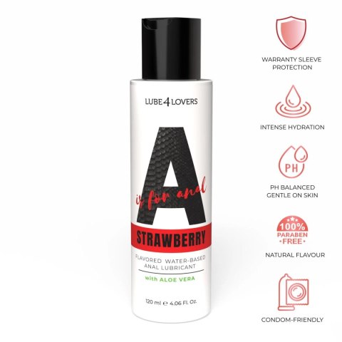 Lubrykant analny wodny truskawkowy Lube4lovers 120 ml Lube4lovers