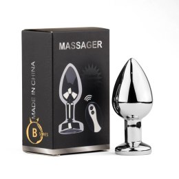 Metalowy wibrujący korek analny L z pilotem USB HeavyFun B - Series HeavyFun